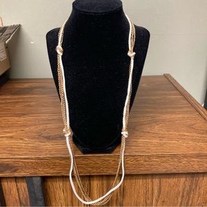 $1 Coppertone Chain & White Cord Necklace (BUNDLE ONLY)